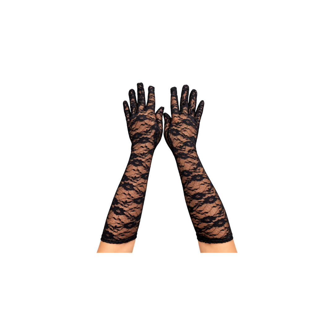 GUANTES DE TELA CON ENCAJE