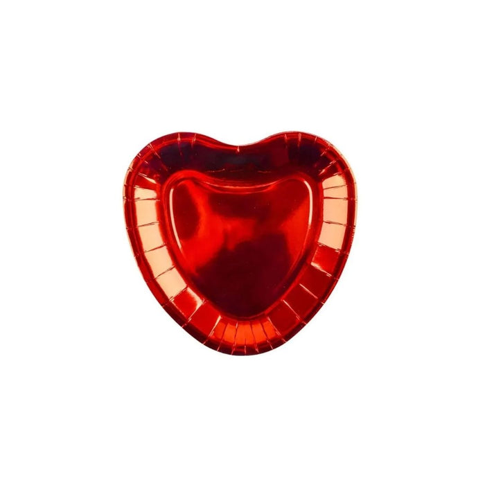 PLATO METALIZADO CORAZON X10