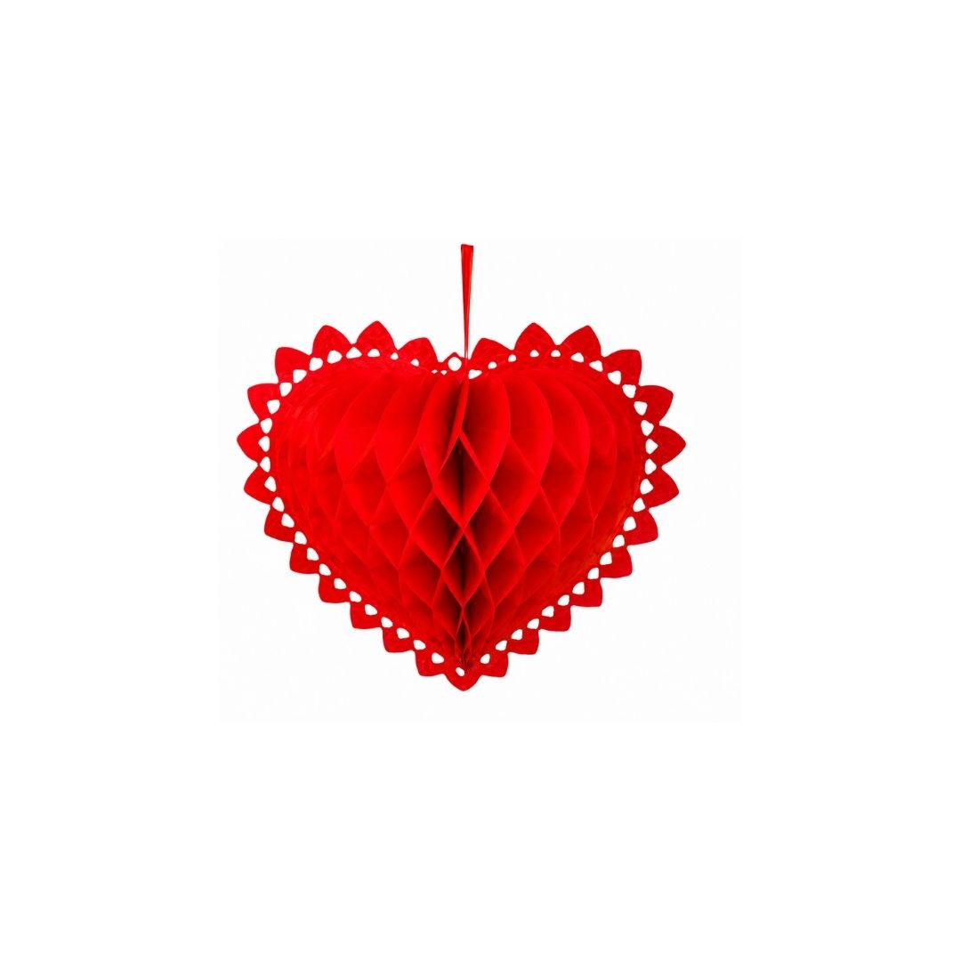 ADORNO DE PAPEL CORAZON 3D