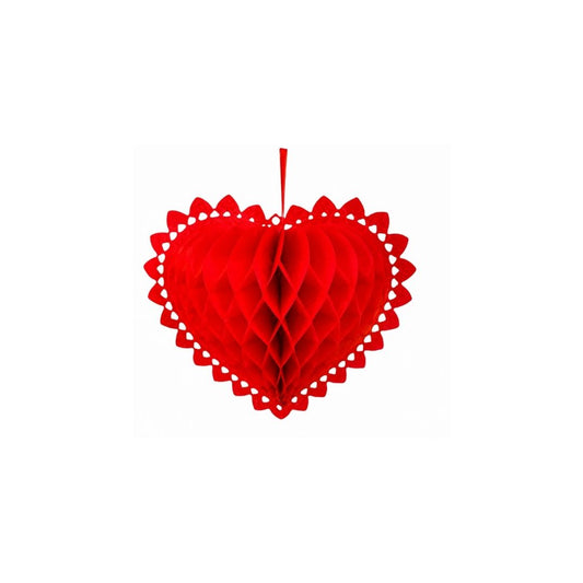 ADORNO DE PAPEL CORAZON 3D
