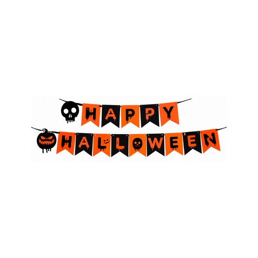 BANDERIN DOS PUNTAS HAPPY HALLOWEEN