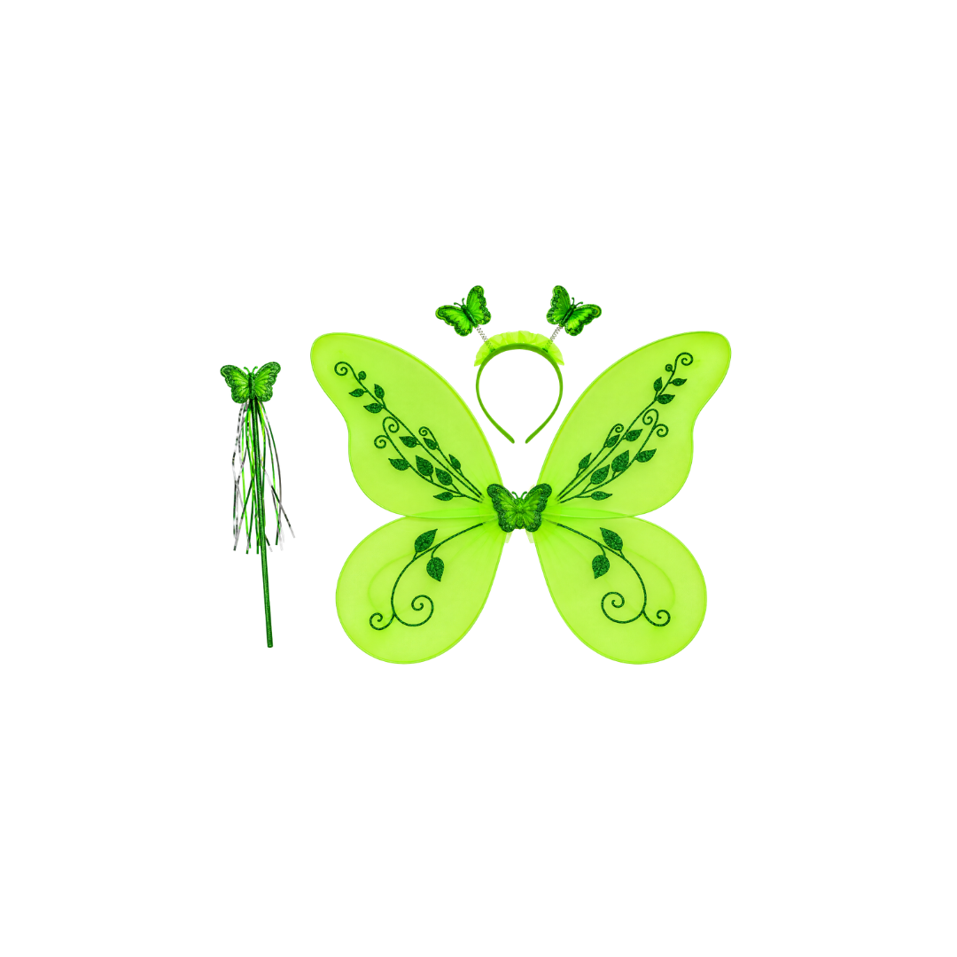 SET ALAS DE MARIPOSA VERDE