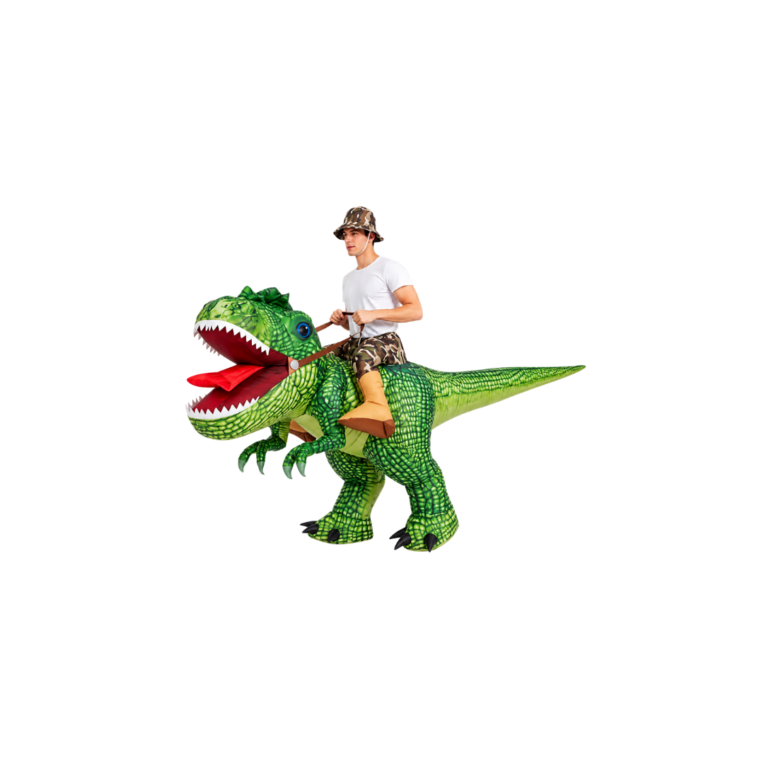 DISFRAZ INFLABLE DINOSAURIO REX ADULTO