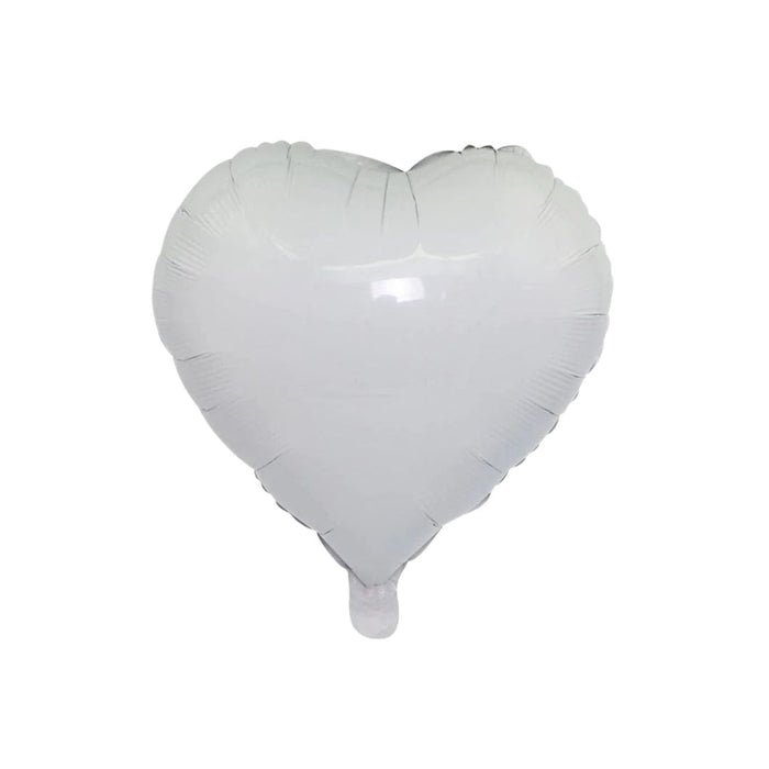 GLOBO DE CORAZON MEDIANO BLANCO - 18"