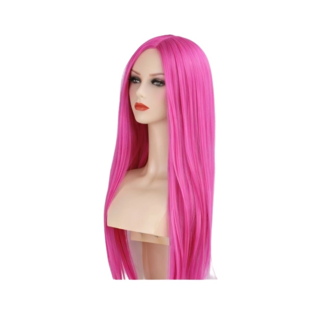 PELUCA LARGA LISA FUCSIA