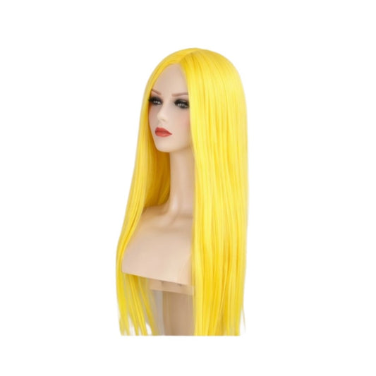 PELUCA LARGA LISA AMARILLA