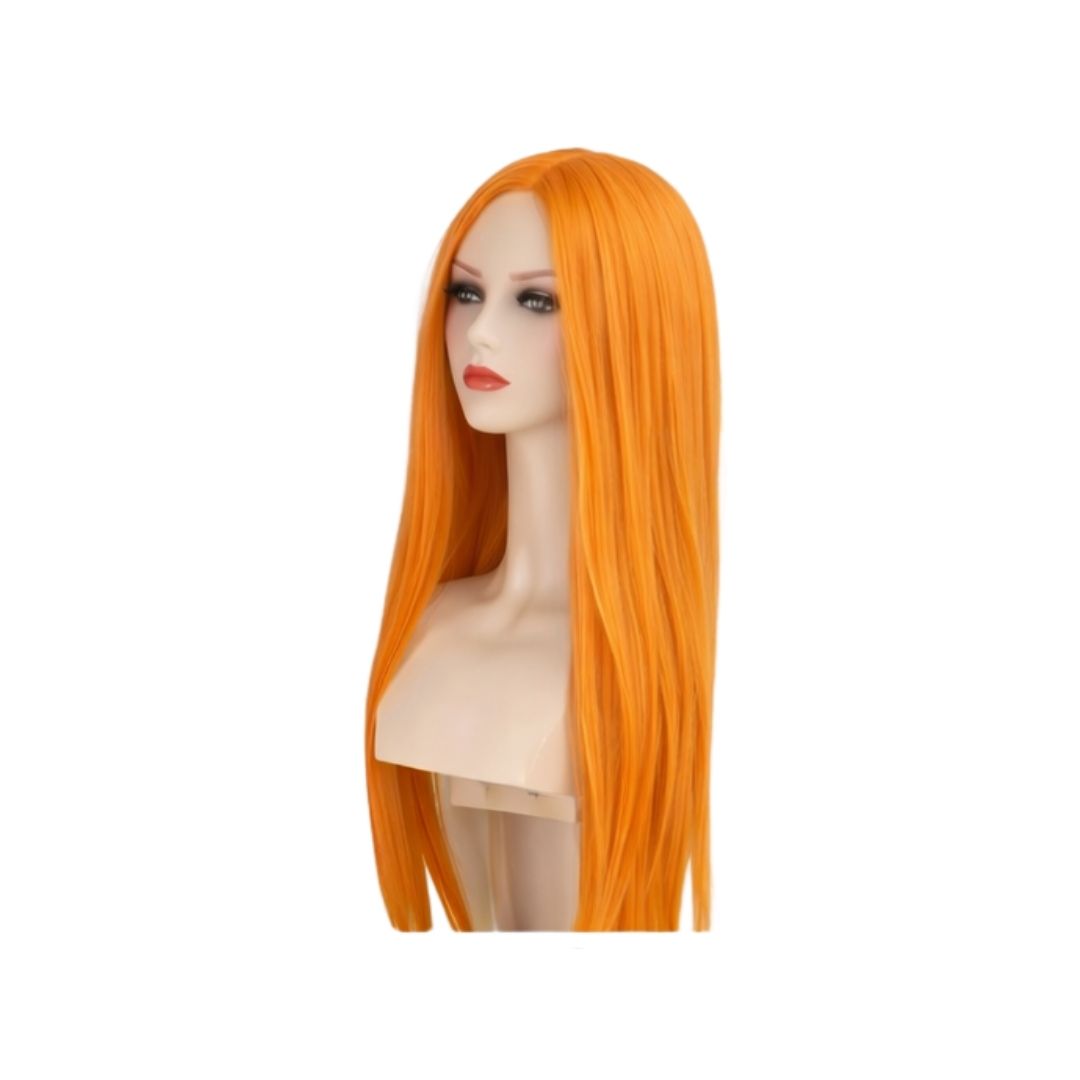 PELUCA LARGA LISA NARANJA