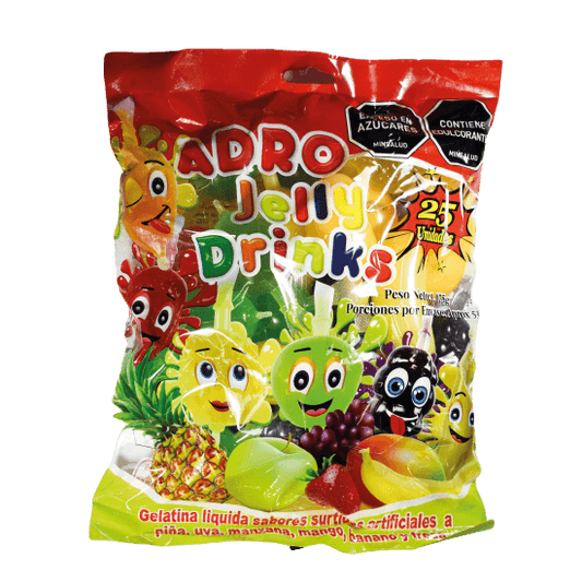 GELATINA JELLY DRINKS FRUTAS X20 "ADRO"