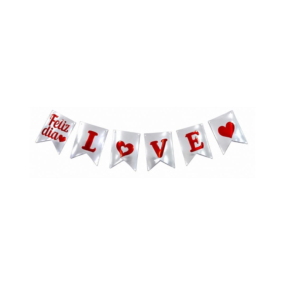 BANDERIN FELIZ DIA LOVE