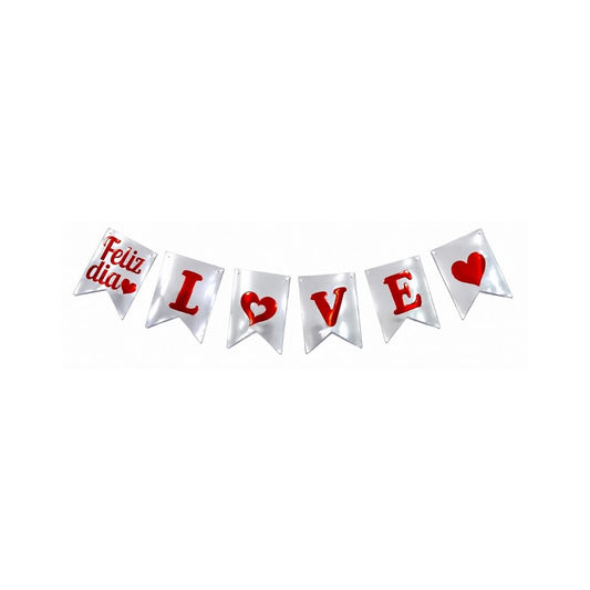 BANDERIN FELIZ DIA LOVE