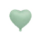 GLOBO DE CORAZON MEDIANO MATE VERDE - 18"