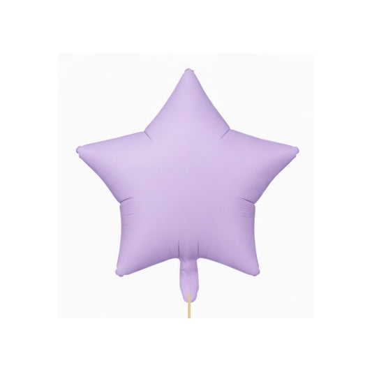 GLOBO DE ESTRELLA MEDIANA MATE LILA - 18"