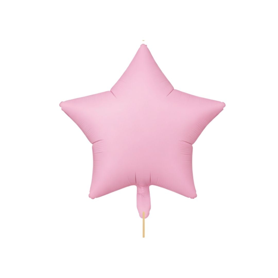 GLOBO DE ESTRELLA MEDIANA MATE ROSADA - 18"