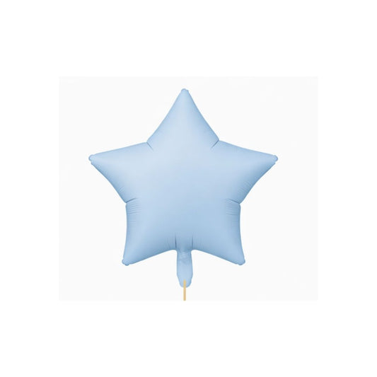 GLOBO DE ESTRELLA MEDIANA MATE AZUL - 18"