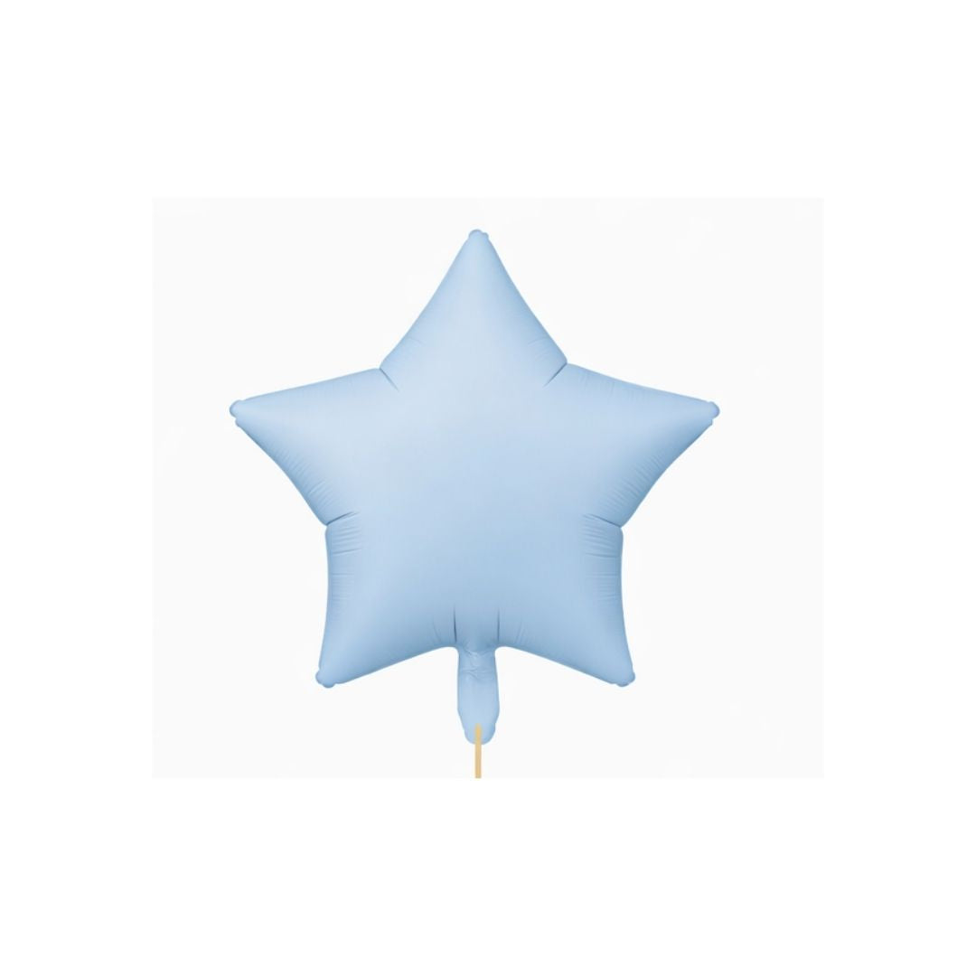 GLOBO DE ESTRELLA MEDIANA MATE AZUL - 18"