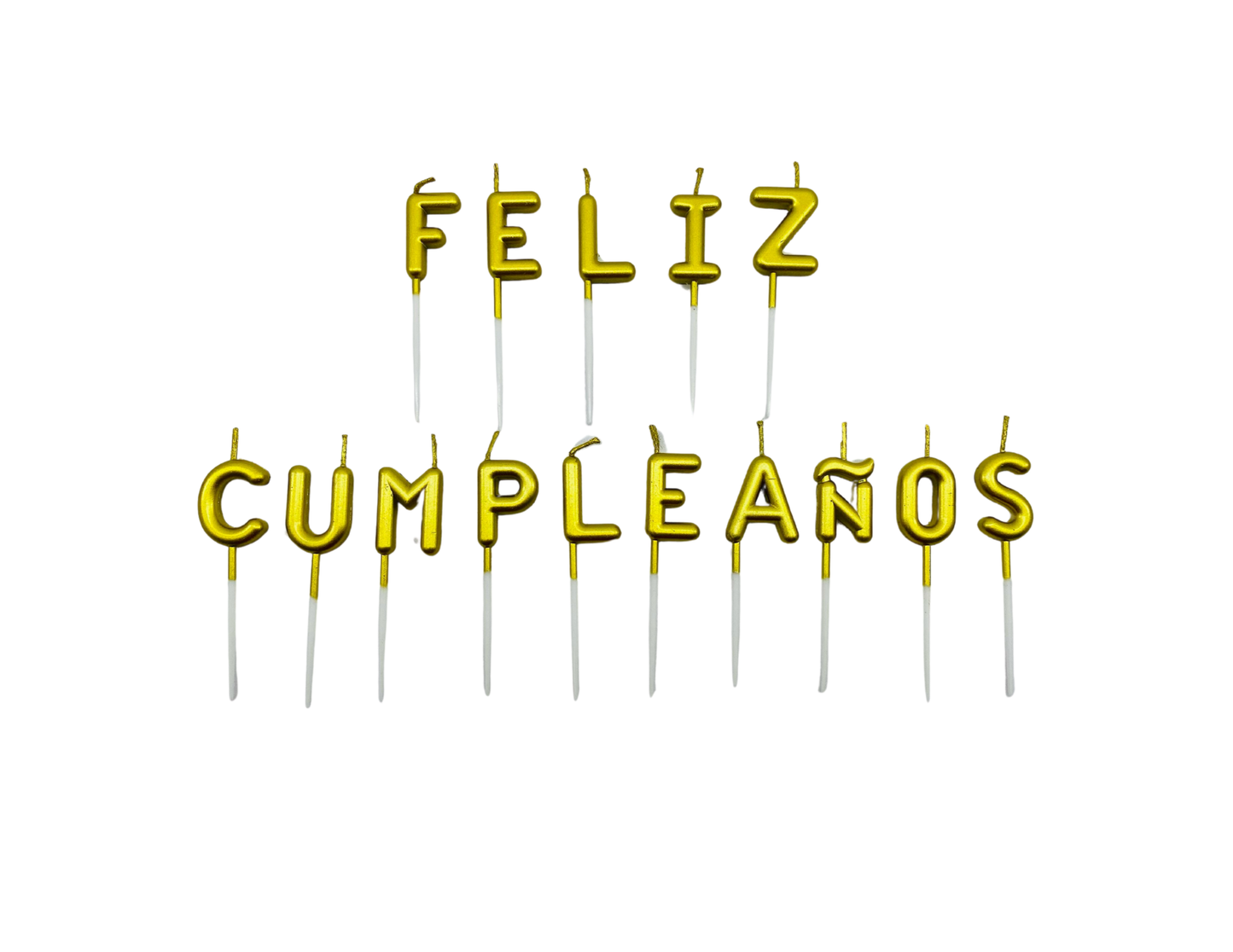 VELA LETRAS FELIZ CUMPLEAÑOS DORADO "D.C"