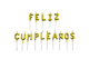 VELA LETRAS FELIZ CUMPLEAÑOS DORADO "D.C"