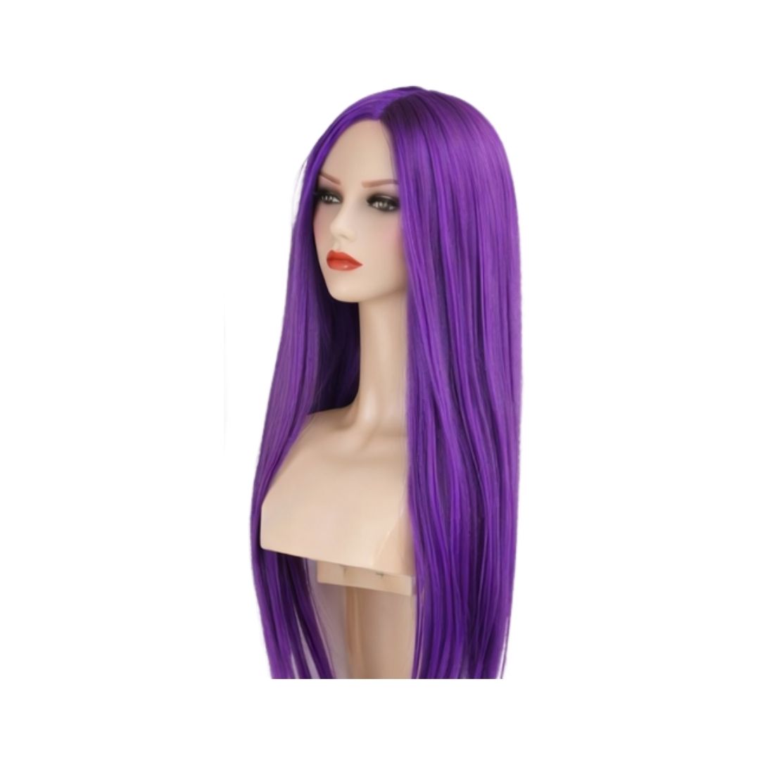 PELUCA LARGA LISA VIOLETA