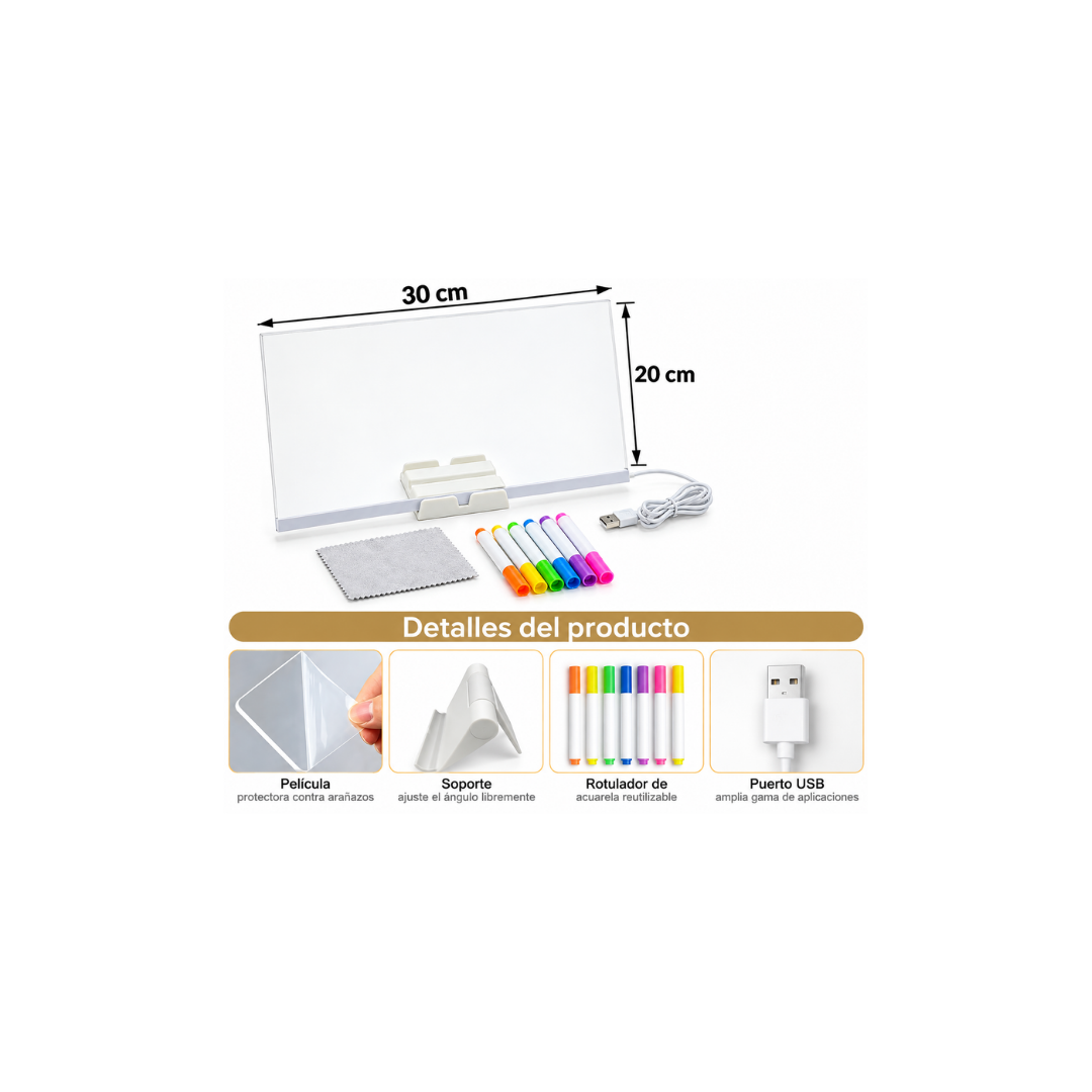 TABLERO ACRILICO LED