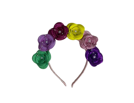 TIARA DE ROSAS MULTICOLOR "DF"