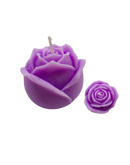 VELA ROSA CON AROMA EN ACETATO VIOLETA