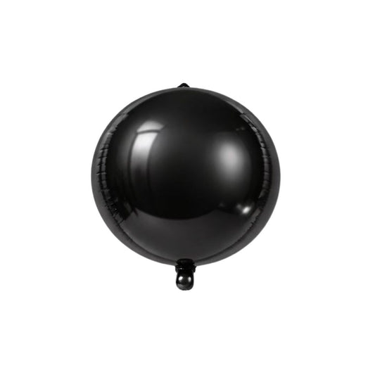 GLOBO METALIZADO ORBI NEGRO 24"