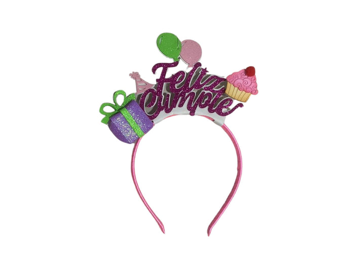 TIARA FELIZ CUMPLE COLORES FOMY "DF"