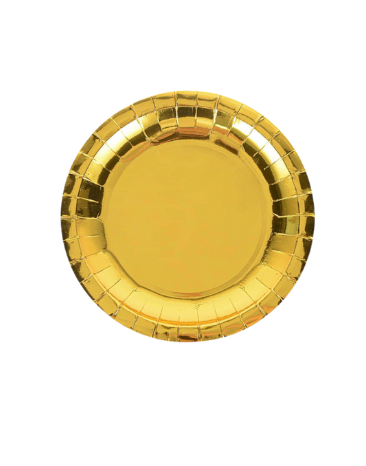 PLATO DORADO DE CARTON X10 "A"