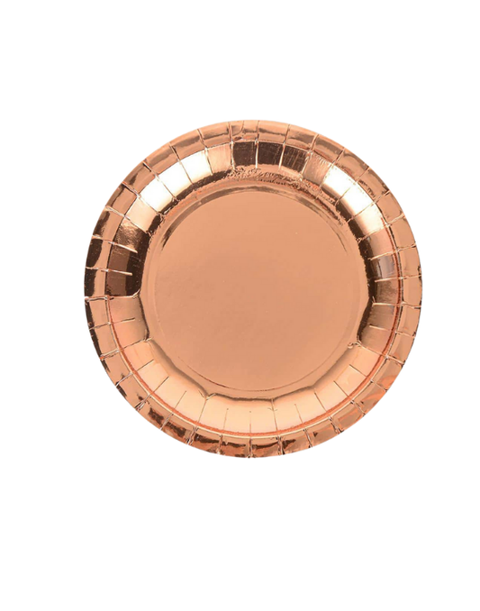 PLATO ORO ROSA DE CARTON X10 "A"