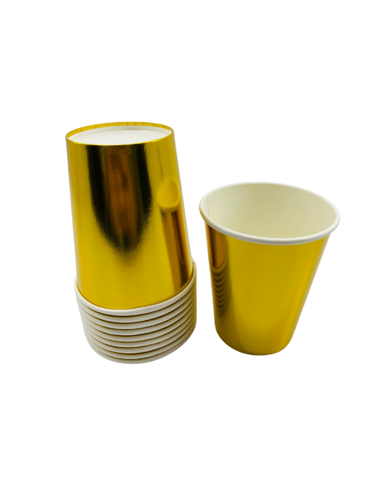 VASO DORADO DE CARTON X10 "A"