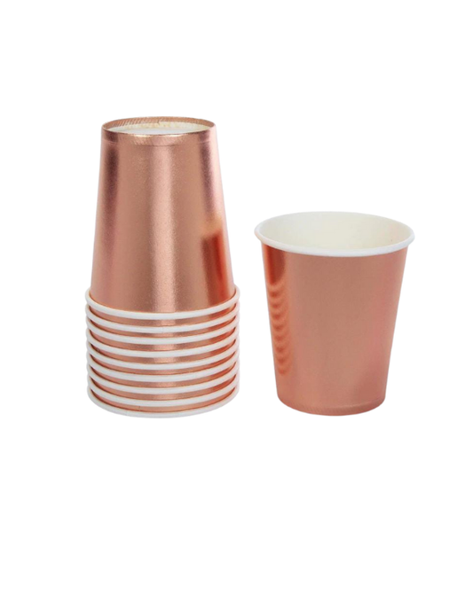 VASO ORO ROSA DE CARTON X10 "A"
