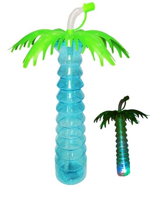 VASO PITILLO PALMERA ANILLO GRUESO AZUL LUCES