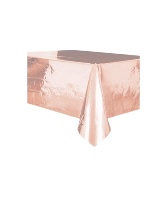 MANTEL METALIZADO DORADO ROSA