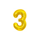 GLOBO MET. MEDIANO NUMERO 3 DORADO
