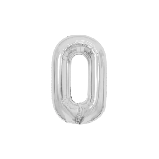 GLOBO MET. MEDIANO NUMERO 0 PLATA