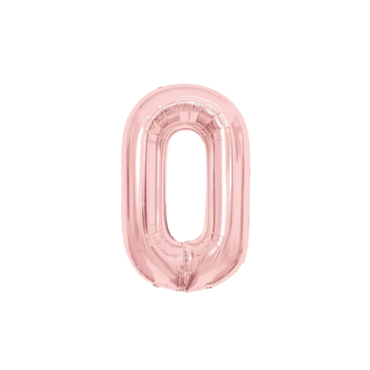 GLOBO MET. MEDIANO NUMERO 0 ORO ROSA