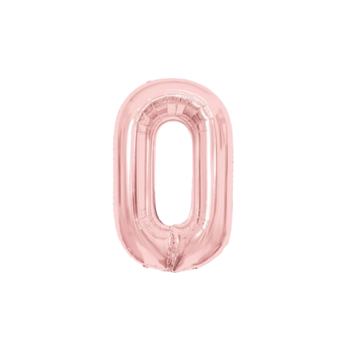 GLOBO MET. MEDIANO NUMERO 0 ORO ROSA