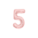 GLOBO MET. MEDIANO NUMERO 5 ORO ROSA