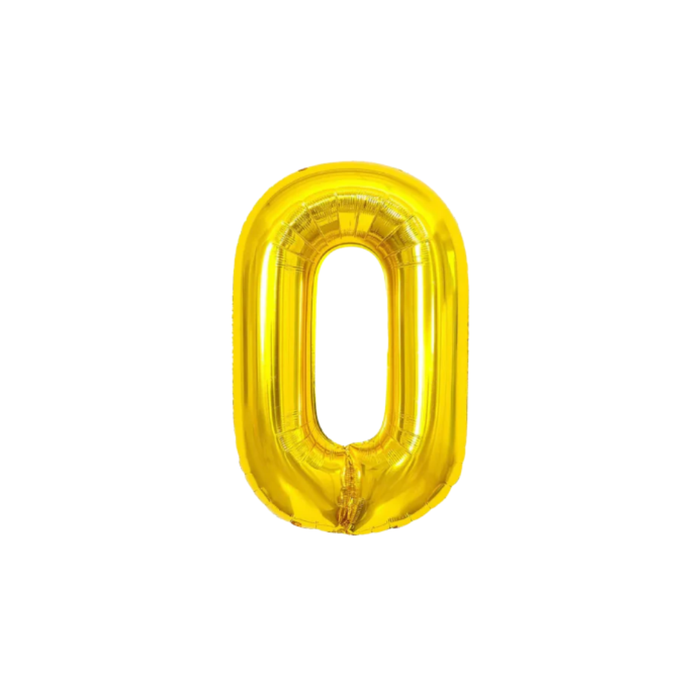 GLOBO MET. MEDIANO NUMERO 0 DORADO