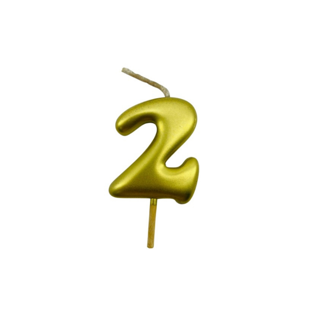 VELA MEDIANA NUMERO 2 DORADO