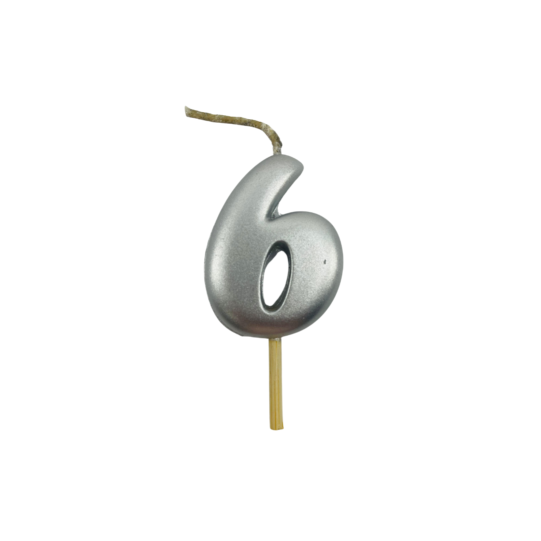 VELA MEDIANA NUMERO 6 PLATA