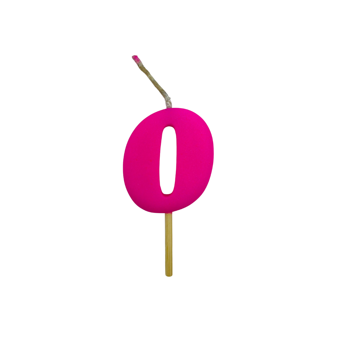 VELA MEDIANA NUMERO 0 FUCSIA