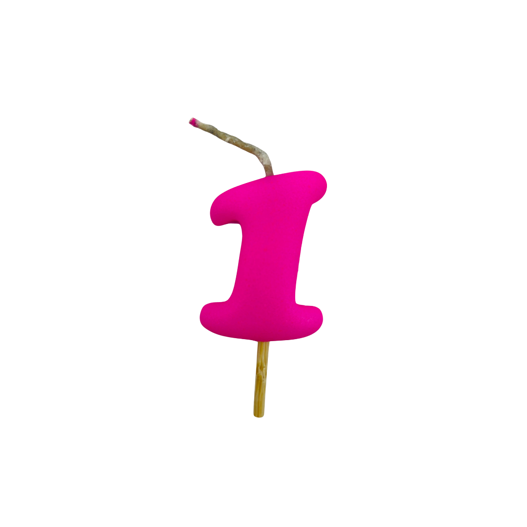 VELA MEDIANA NUMERO 1 FUCSIA
