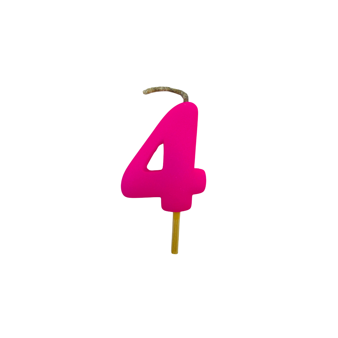 VELA MEDIANA NUMERO 4 FUCSIA