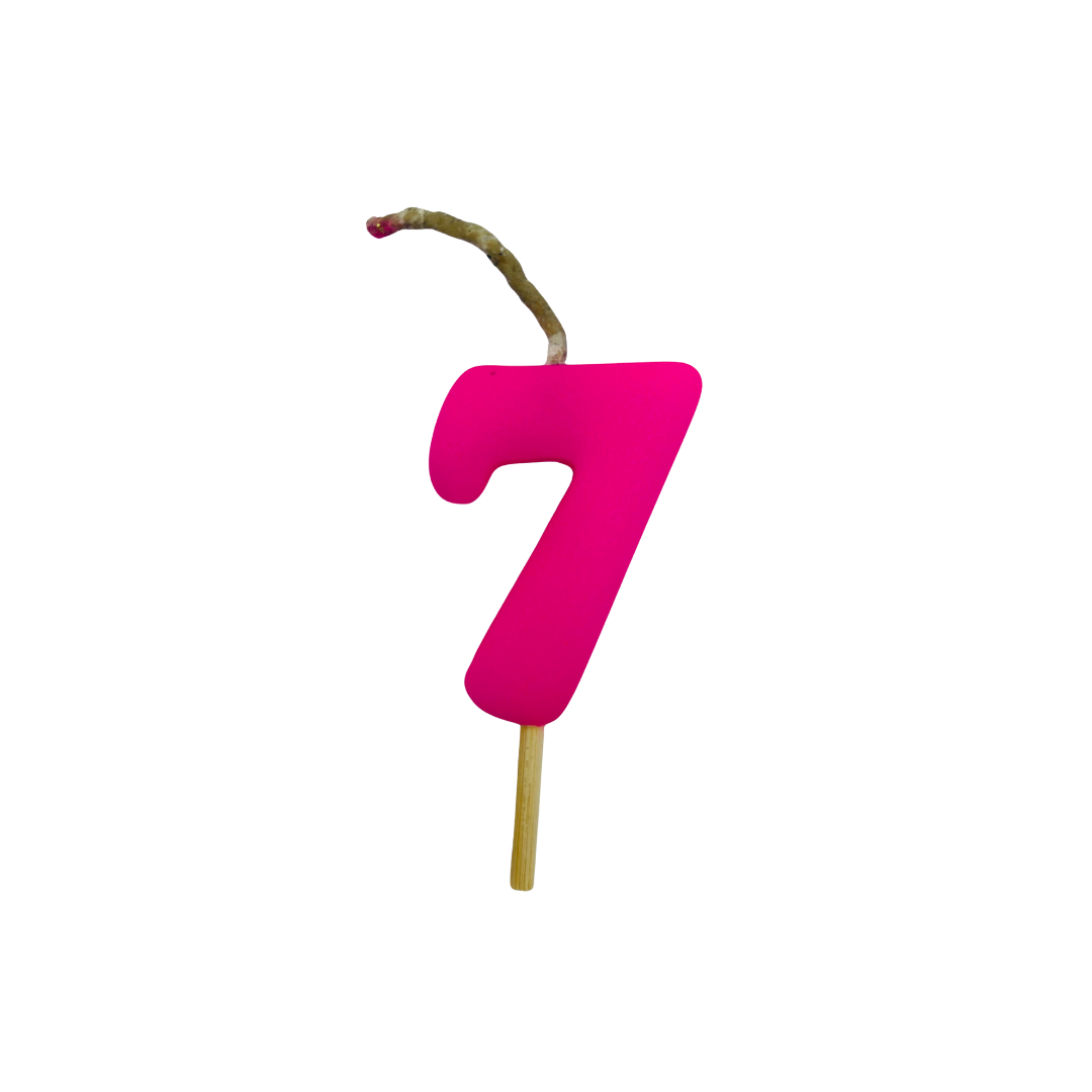 VELA MEDIANA NUMERO 7 FUCSIA