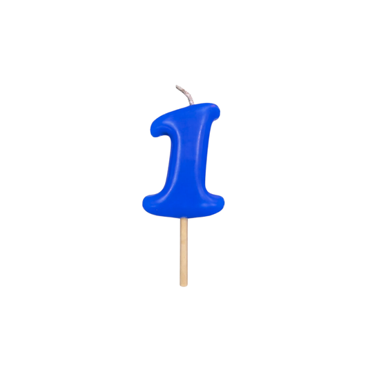 VELA MEDIANA NUMERO 1 AZUL