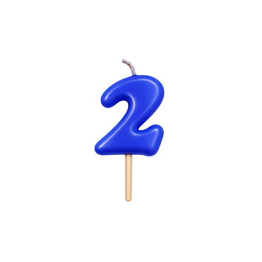 VELA MEDIANA NUMERO 2 AZUL