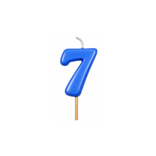 VELA MEDIANA NUMERO 7 AZUL