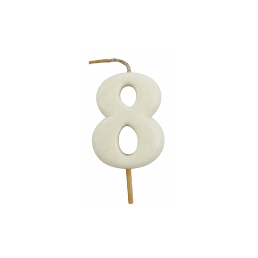 VELA MEDIANA NUMERO 8 BLANCO