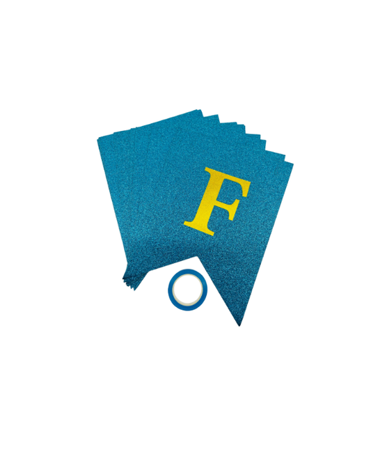 BANDERIN PEQ DOS PUNTAS F.C ESCARCHADO AZUL CARIBE